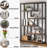6-Tier Industrial Etagere Bookcase With Asymmetrical Open Shelves For Stylish And Functional Vertical Storage.