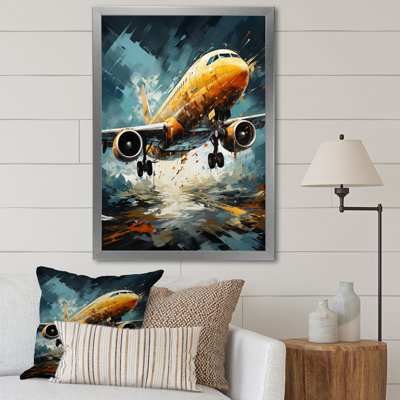Orange Aerodynamics Plane - Plane Canvas Prints