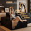 Canapé modulaire 108 po pour salon modulaire en L en tissu de velours côtelé désossé avec méridienne-708285136-708600884