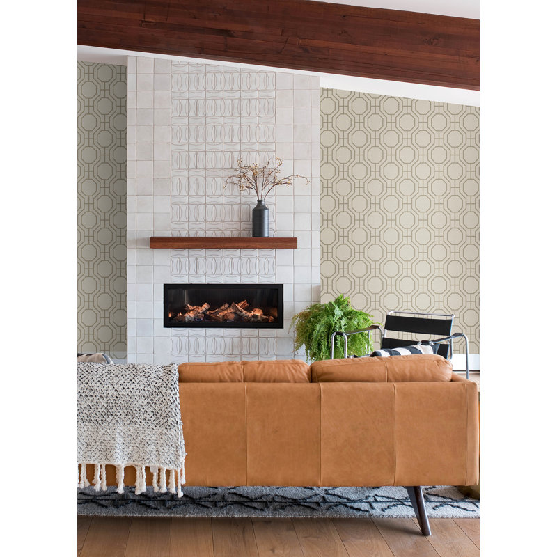 Gatco Geometric Wallpaper Double Roll, Gray
