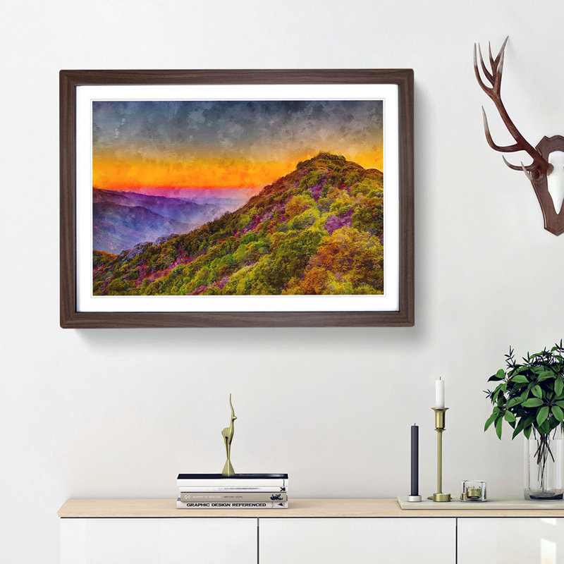 Sequoia National Park in Nevada - Picture Frame Painting Print, Walnut Framed, 45cm H x 63cm W x 2cm D