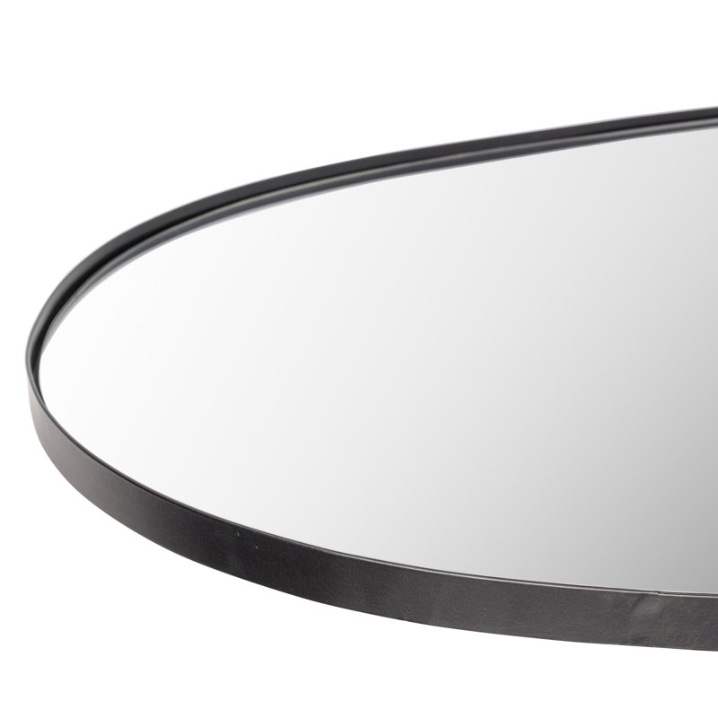 Miroir d'appoint Kest, Noir, 40 po x 30 po