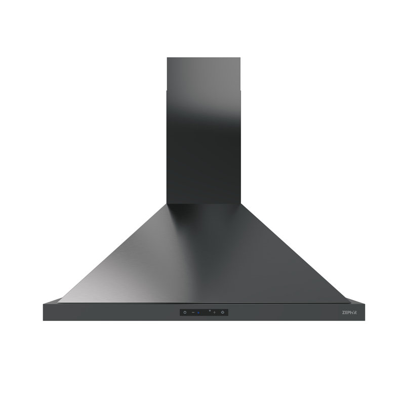 Hotte murale Zephyr Ombra 36 pouces 600 CFM, Noir