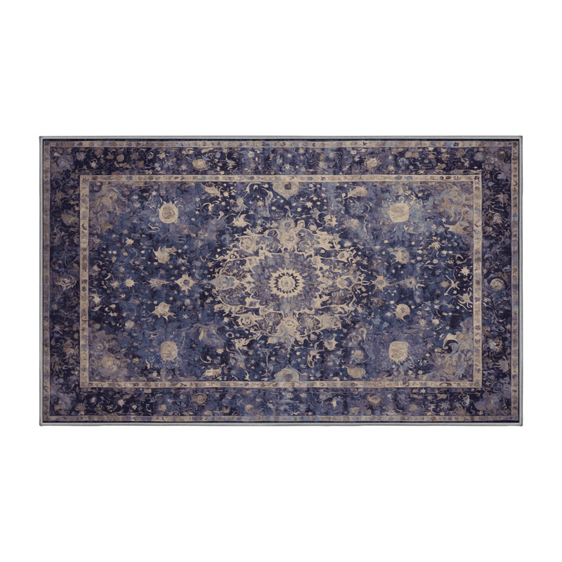 Machine Washable Purple Area Rug, Rectangle 8' x 10'