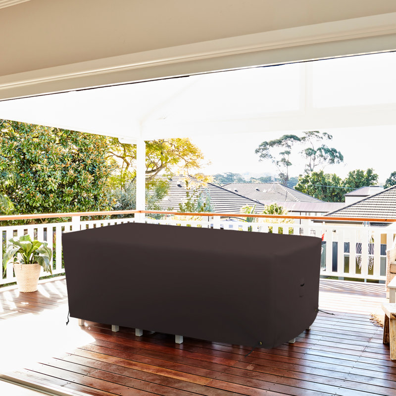 Outdoor Cover, 58.4cm H x 274.3cm W x 208.3cm D, Coffee