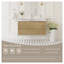 Meuble-lavabo mural 42 po avec plateau à surface solide et finition en chêne naturel avec tiroirs à fermeture en douceur 42 po