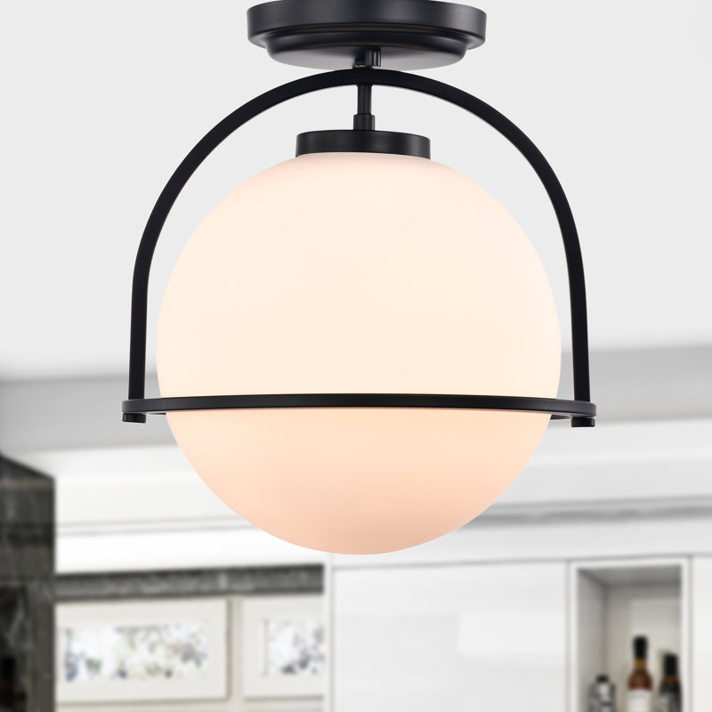 Luminaire suspendu sphérique unique à 1 lumière