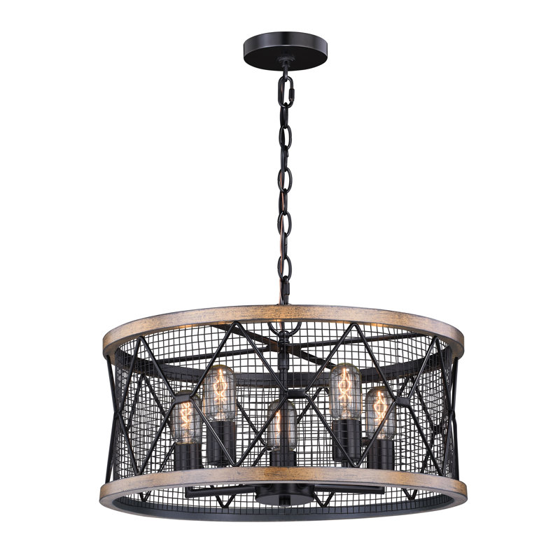 Lustre cylindrique unique à 5 lumières Gaudreau