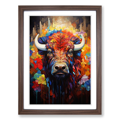 Buffalo Orphism Art - Framed Print