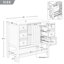 Meuble-lavabo simple 36 po avec plateau Leiding-21186378