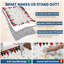Tapis de Noël lavable à la machine 5 x 7 pi - Tapis antidérapant à motif velours Buffalo
