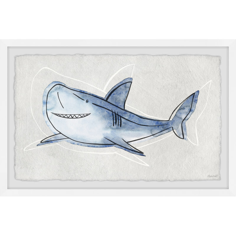 Larue Shark Belly Rub Framed Art, 24" H x 36" W