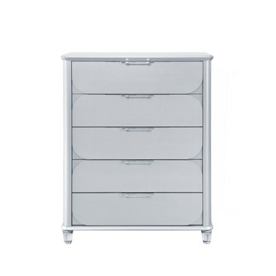 Commode argentée LAURA