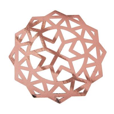 Isabeth Polyester Geometric Charger
