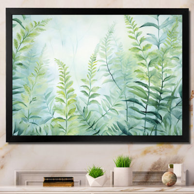 " Green White Serene Ferns II "