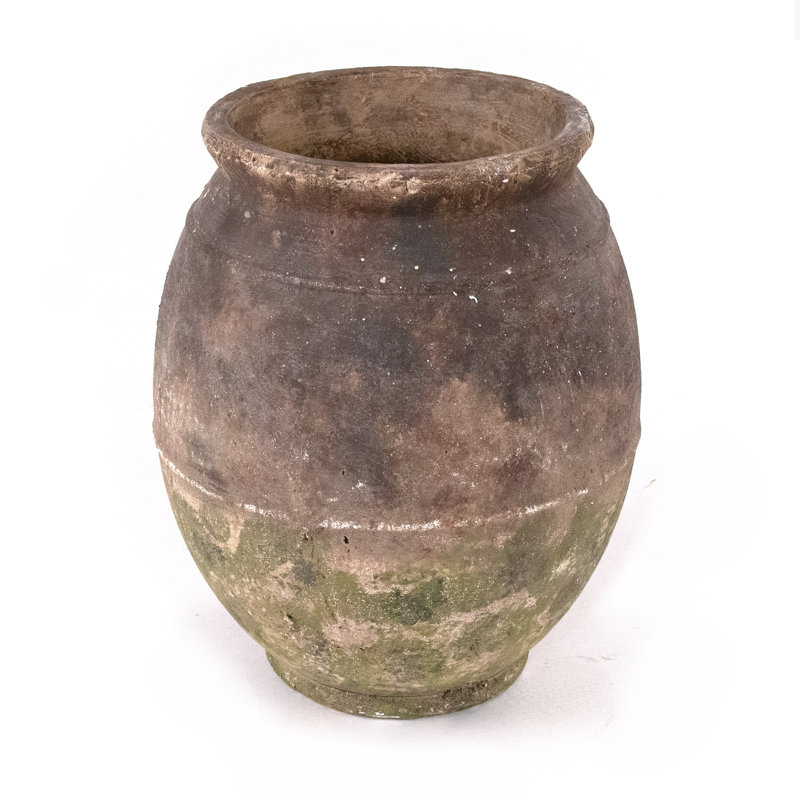 Stoneware Jar, 13.5"H x 10.5"W x 10.5"D