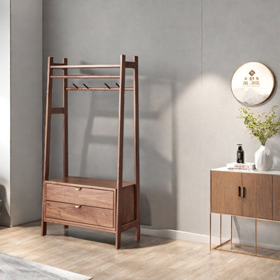 Compact Coat Rack with Large Storage