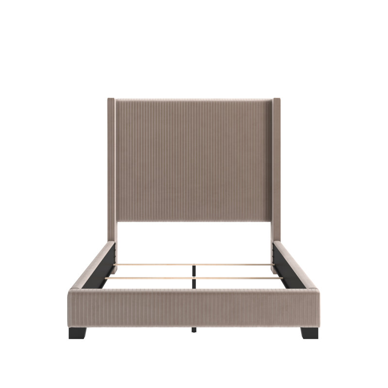 Solon Upholstered Wingback Bed