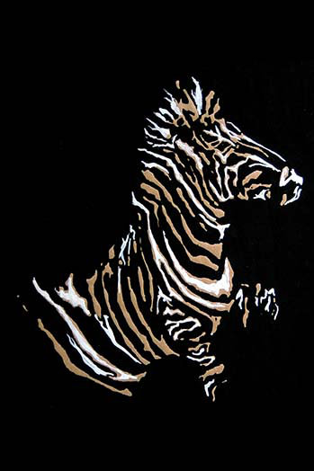 " Zebra " by Norma Kramer, 30" H x 20" W