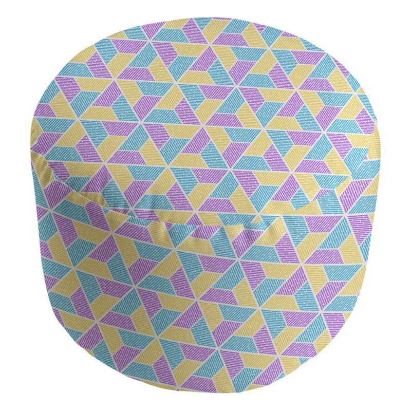 Repose-pieds Avicia, Violet foncé / jaune