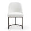 Boucle Fabric Full Back Side Chair in White