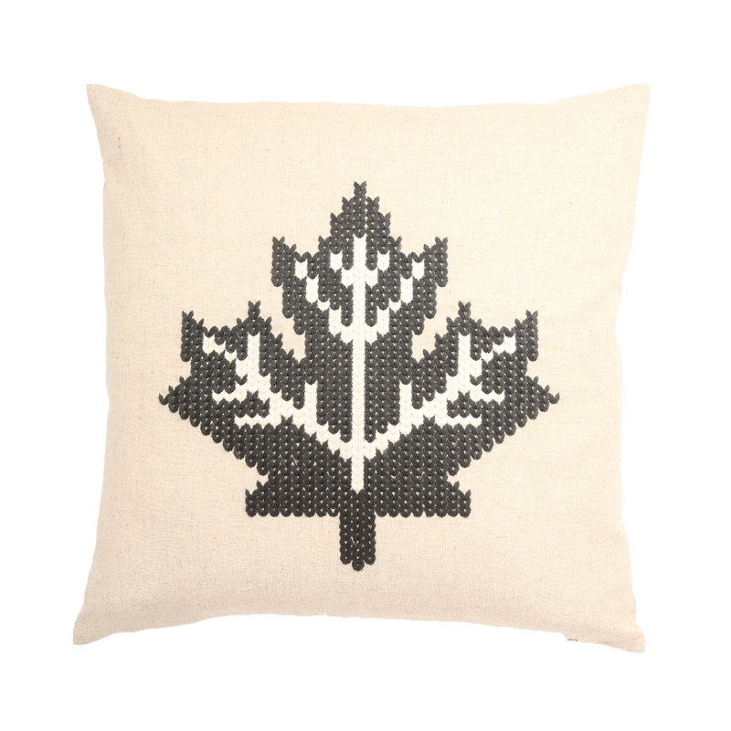 Housse de coussin carrée Oswalt, Gris foncé