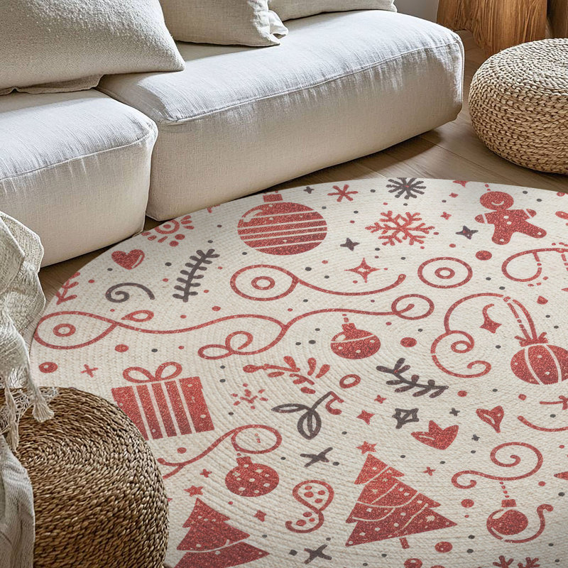 Tapis tressé Sparkle Season, Rond 5 pi