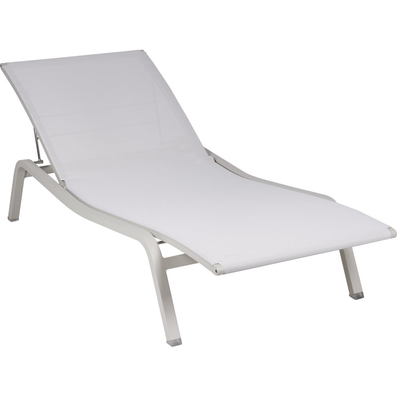 Alize Outdoor Chaise Lounge, Clay Gray