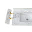 Éclaboussure latérale de lavabo de salle de bain 22 po x 4 po, pierre de marbre d'ingénierie, couleur, design américain et teinture - facile à installer avec trous de robinet pré-percés, taille, durabilité à long terme, trou de trop-plein