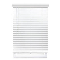 MOOD Mini Blinds | 68 inch blinds for windows | Cordless Window Treatment |  Premium White (1 Vinyl Slats) | 68 x 48
