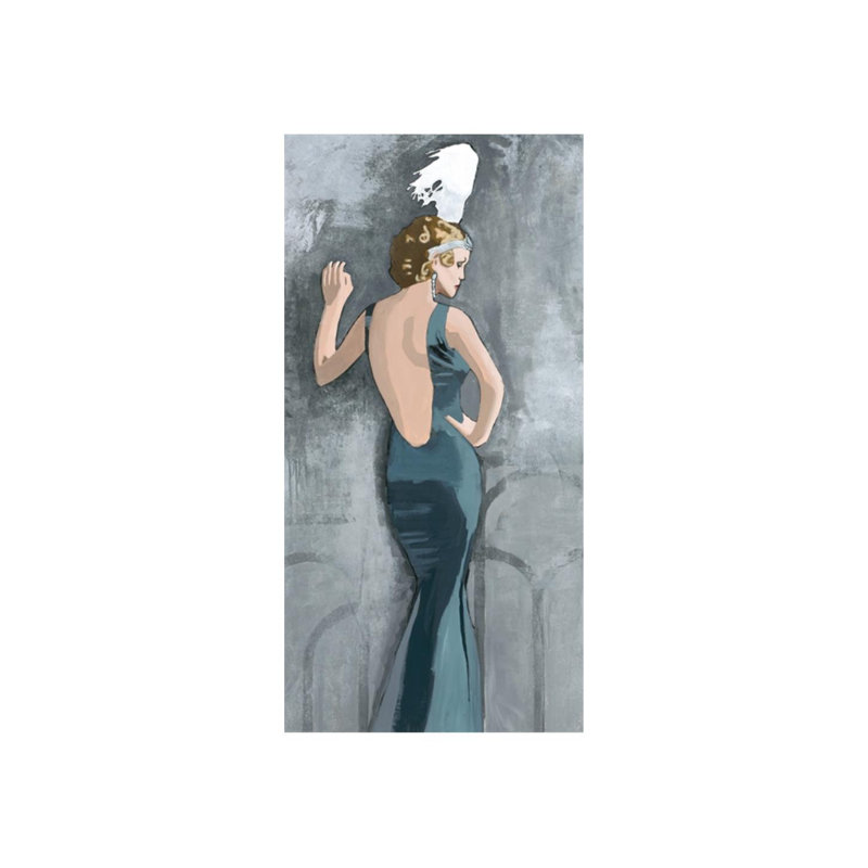 Speakeasy par Calyton Rabo - Peinture, Gel coupé au couteau, H 80 po x l 40 po x P 1,5 po