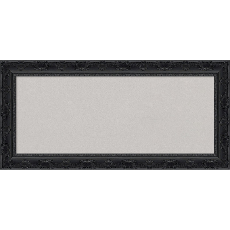 Filigrane noir lustré, tableau d'affichage en liège gris, tableau d'organisation, tableau d'affichage, H 16 po x l 34 po