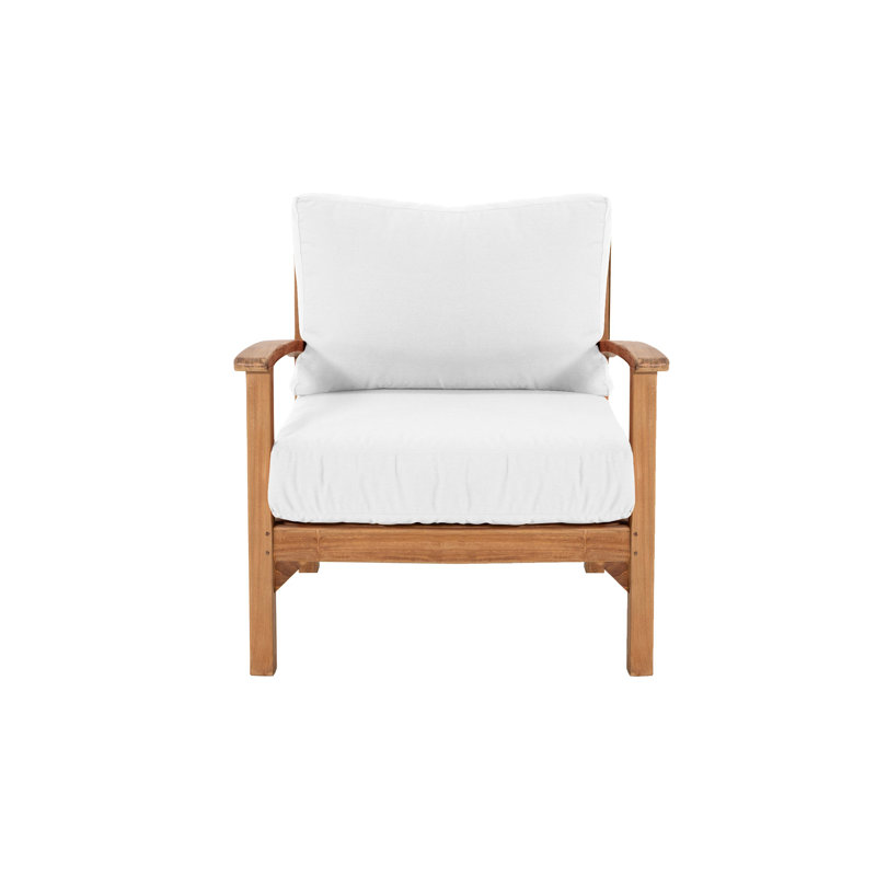 Huntington Outdoor Teak Lounge Chair, White