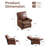 Pushback Recliner Chair With Massage And Heat, Breathable Leather-1412861110