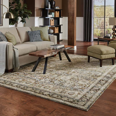Tapis oriental vert / brun Tuma