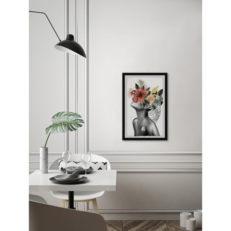 « tropical fleuri » par parvez taj,-cadre photo, impression sur papier, H 12 po x l 8 po x P 1,5 po