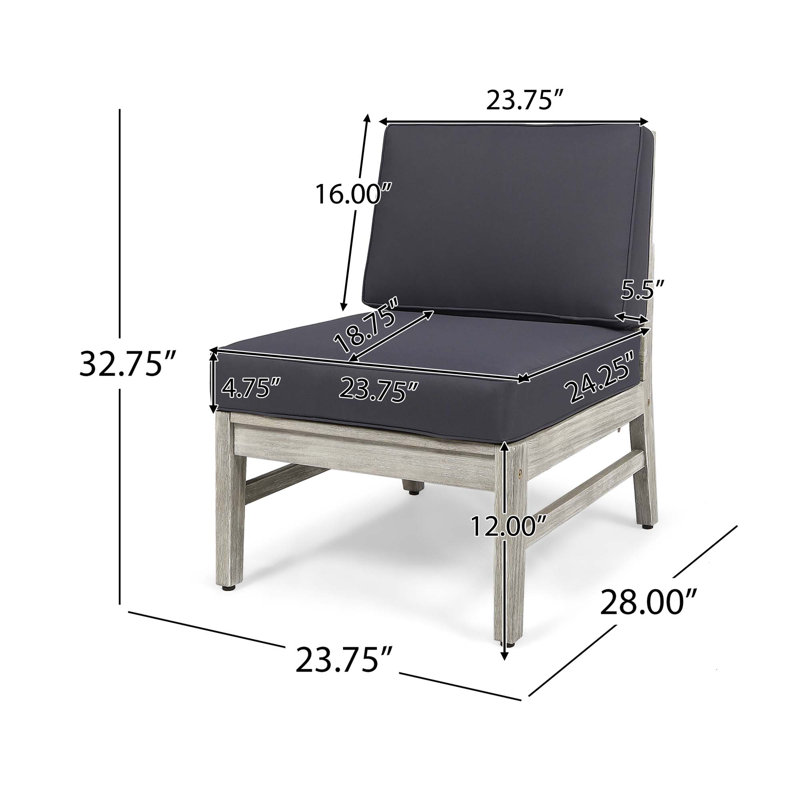 Fauteuil Perla, Gris, Gris foncé