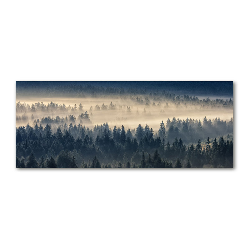 Fog Over The Forest - Wrapped Canvas Print