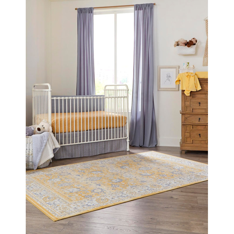 Tapis oriental toscan jaune Xion, Rectangle 10 pi x 14 pi 1 po