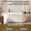 Baignoire de trempage autoportante, baignoire plissée en acrylique contemporaine, baignoire autoportante blanche avec trop-plein et drain chromés, installation facile pour la rénovation de salle de bain moderne-120698865