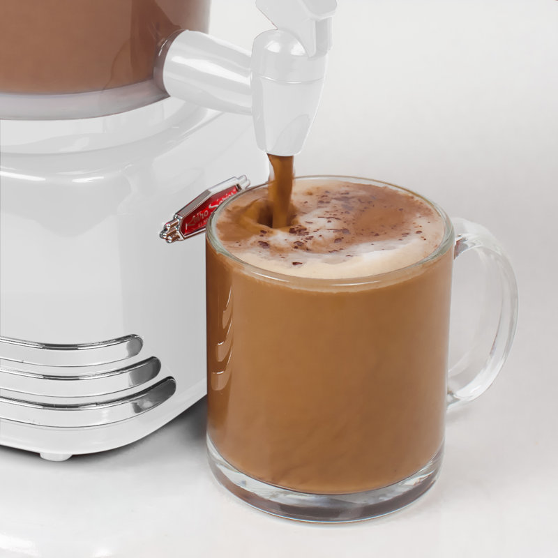 Nostalgia Retro Hot Chocolate Maker, White, White