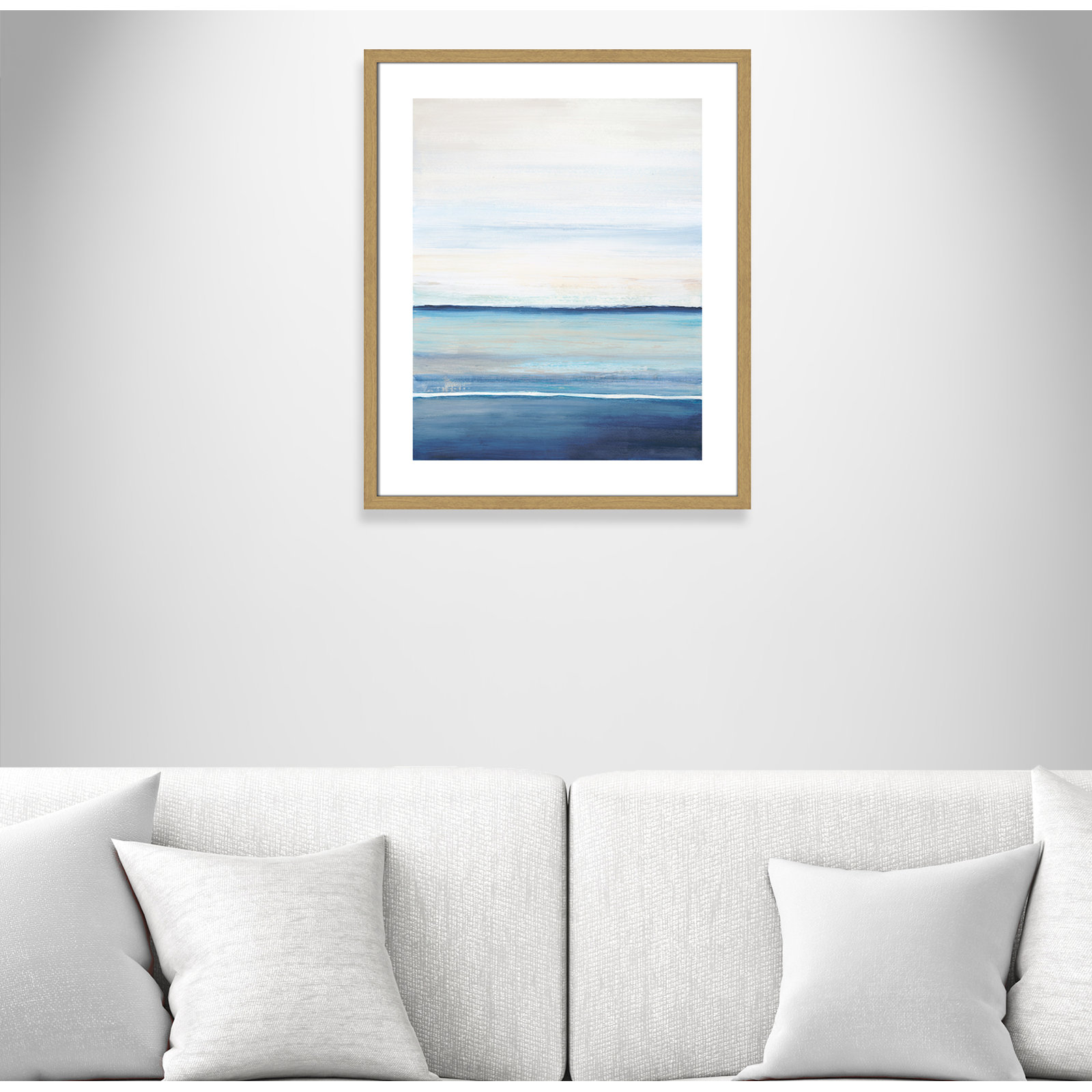Emmit "Distant Whispers" Print by Filippo Ioco, 25.5" H x 21.5" W x 0.75" D, Beige Wood Framed Paper
