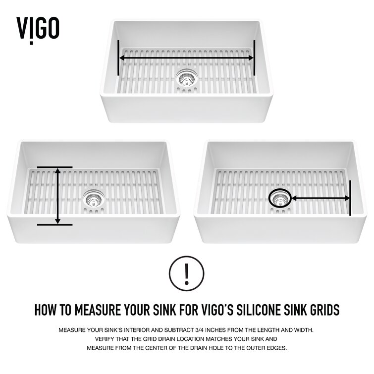 Grille de fond d'évier de cuisine en silicone de VIGO, 29,5 po x