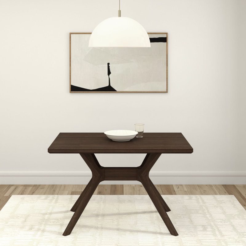 Muhsina Cross-Leg Dining Table, Walnut