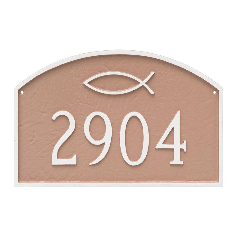 Plaque d'adresse murale sur 1 ligne Prestige, Noir / or, Oui