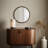 Wood Round Wall Mirror for Bathroom Bedroom Vanity Home Decoration-1011608368-1013173690
