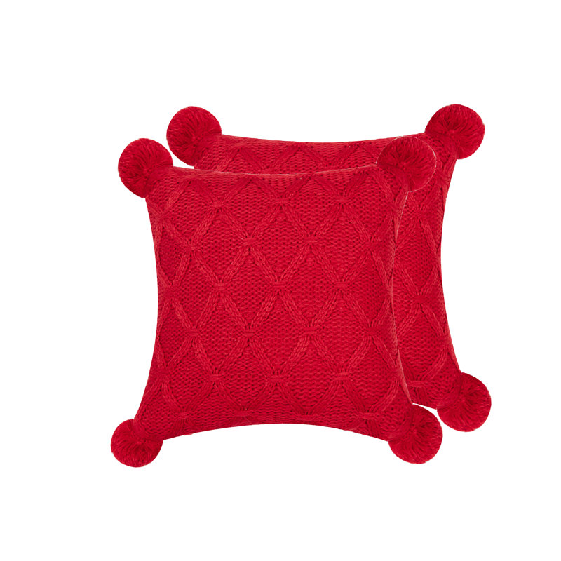 Housse de coussin en acrylique, Rouge