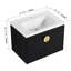 Étagère de salle de bain murale 40 po, châtaignier noir, armoire moderne à fermeture en douceur, lavabo, portes, fixation