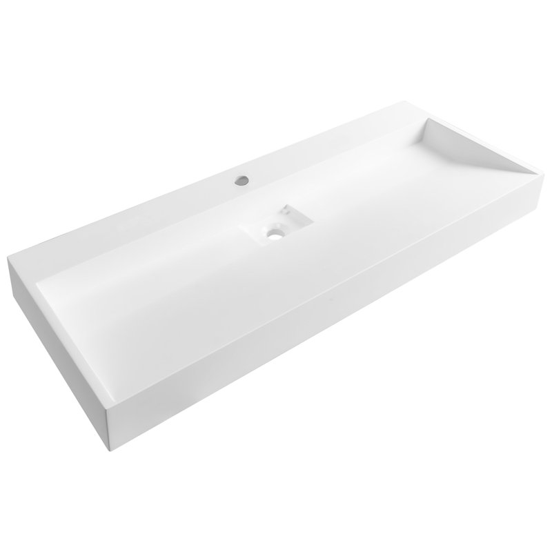 Wall Hung Basin QUENKO, 1, 1200cm H x 460cm W x 120cm D, White