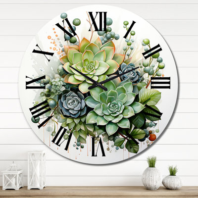 Charlanne - Horloge murale florale